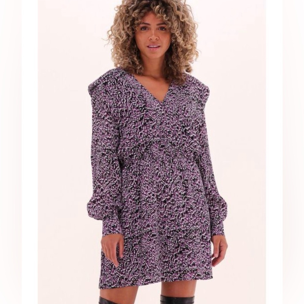 ALIX The Label NWT Long Sleeve Abstract Viscose Dress XS